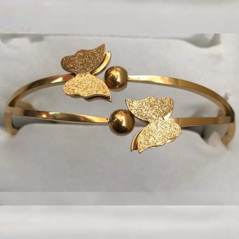 Golden Twin Butterfly Bangle