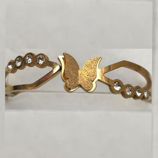 Golden Butterfly Sparkle Bangle