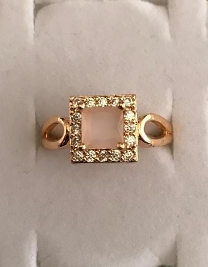 Blush Sparkle Halo Ring