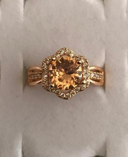 Golden Blossom Statement Ring