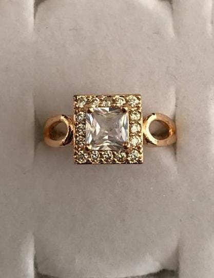 Crystal Radiance Square Ring