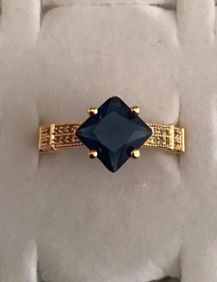 Midnight Sapphire Princess Ring