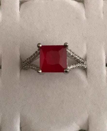 Crimson Queen Silver Ring