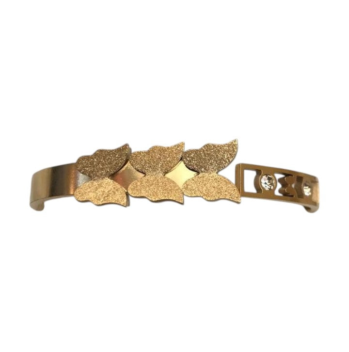 Golden Petal Sparkle Bangle